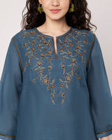 Midnight Blue Elegance Kurta Set