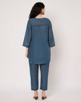 Midnight Blue Elegance Kurta Set