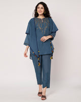 Midnight Blue Elegance Kurta Set