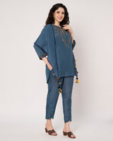 Midnight Blue Elegance Kurta Set