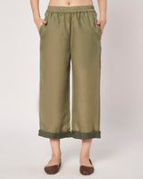 Moss Grace Cotton Linen Embroidered Kurta Set