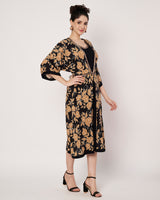 Golden Petals One Piece Dress