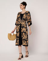 Golden Petals One Piece Dress