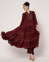 Wine Whispers Anarkali Set