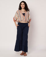 Rustic Stripes Cotton Linen Co-ord Set