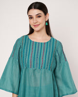 Teal Charm Embroidered Kurta Set