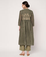 Forest Glow Embroidered Jacket Set