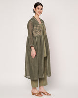 Forest Glow Embroidered Jacket Set