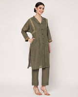 Meadow Mist Buttoned Kurta Set