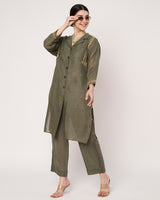 Meadow Mist Buttoned Kurta Set