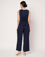 Striped Overlay Jacket with Navy Co-ord Set