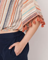 Rustic Stripes Cotton Linen Co-ord Set