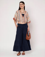 Rustic Stripes Cotton Linen Co-ord Set