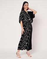 Abstract Print Top with Pant