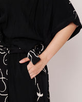 Abstract Print Top with Pant