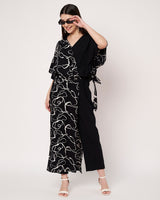 Abstract Print Top with Pant