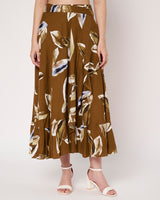 Printed Crop Top & Skirt Set