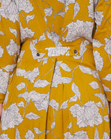 Mustard Floral Shirt Dress