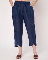 Navy Blue Straight Kurta Set