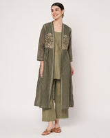 Forest Glow Embroidered Jacket Set