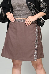 Earthy Brown Skort