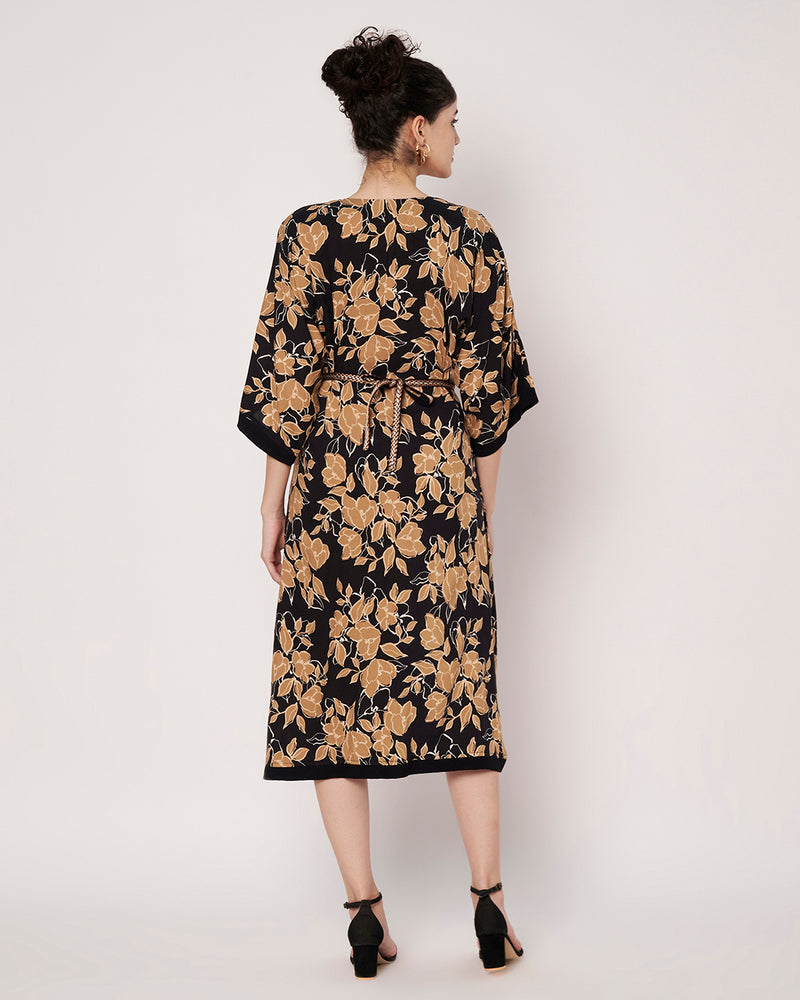 Golden Petals  One Piece Dress