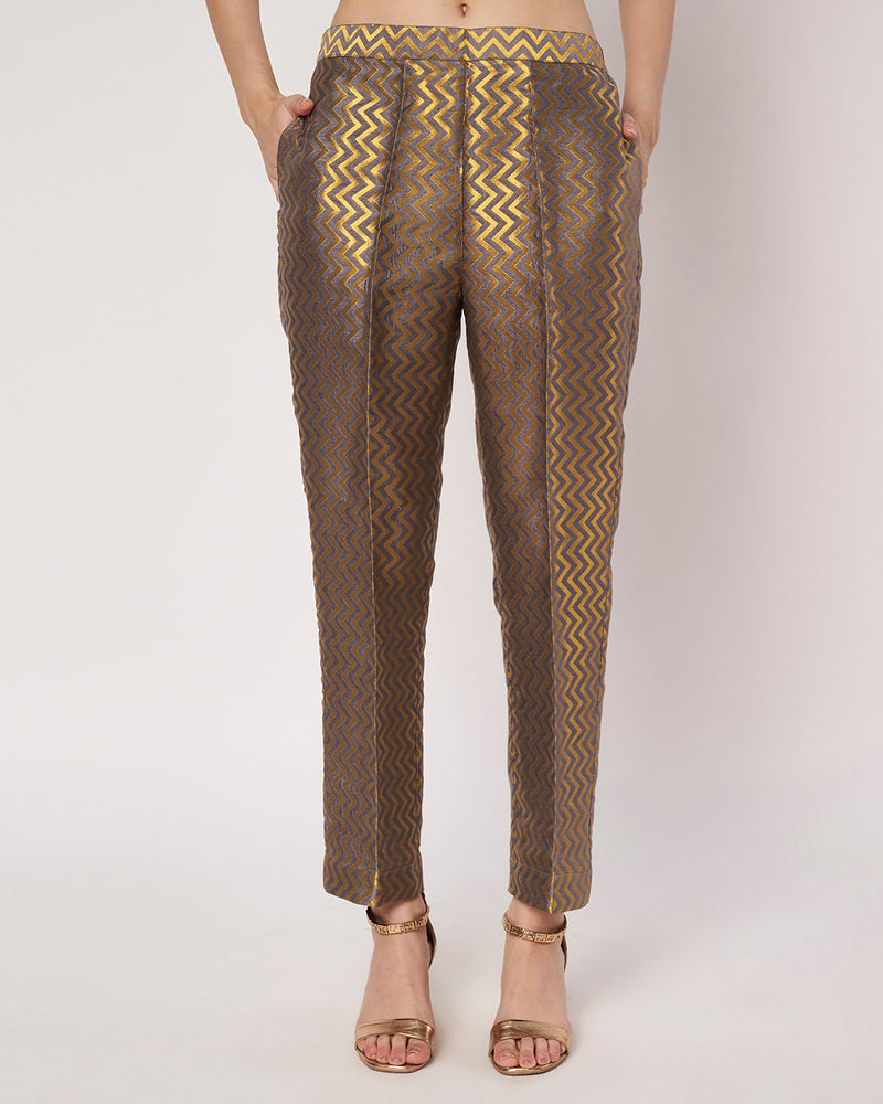 Smoky Charm Wrap Kurta Set