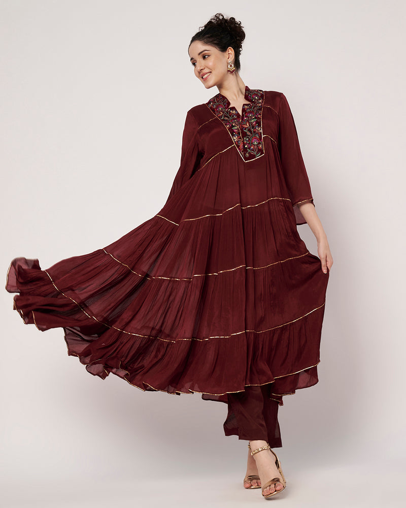 Wine Whispers Anarkali Set