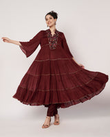 Wine Whispers Anarkali Set