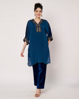 Royal Velvet Kurta Set with Inner