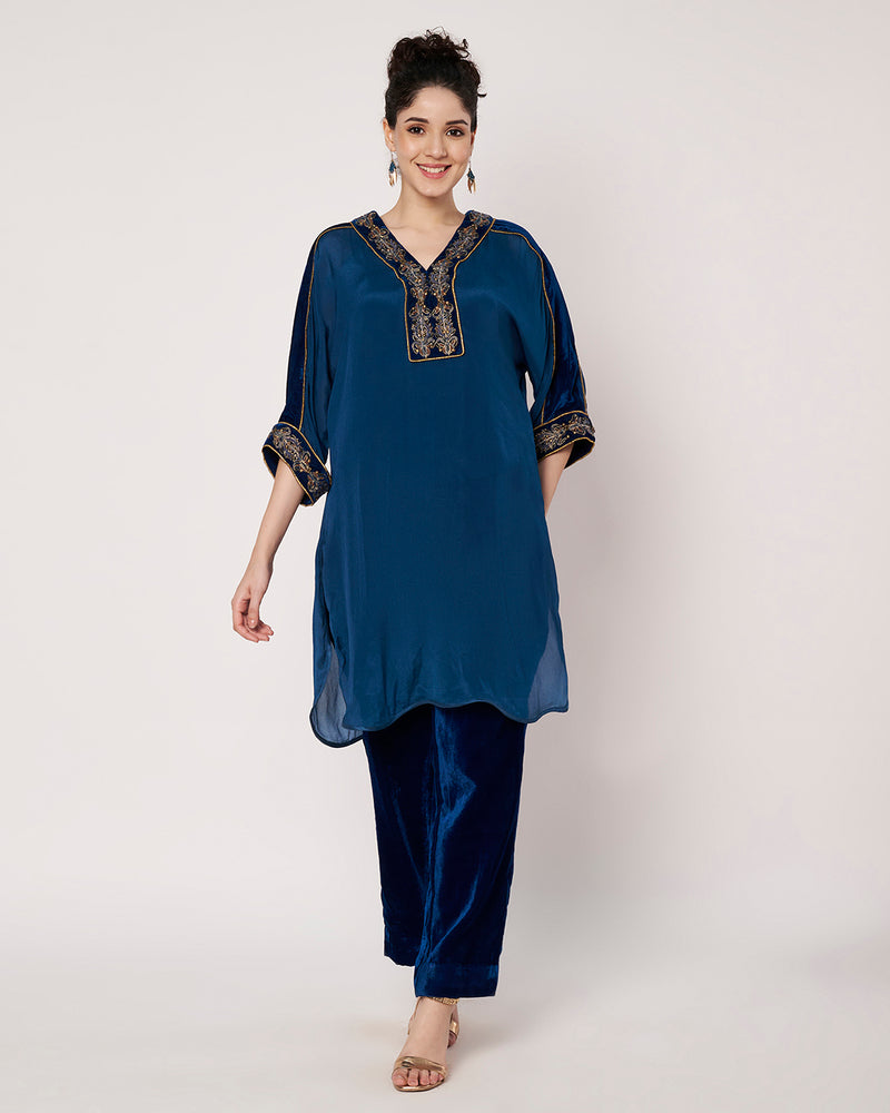Royal Velvet Kurta Set with Inner