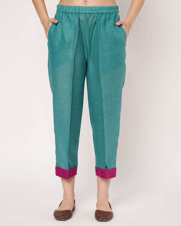 Teal Charm Embroidered Kurta Set