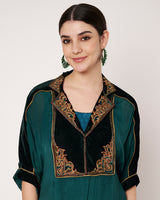 Green Embroidered Kurta Set