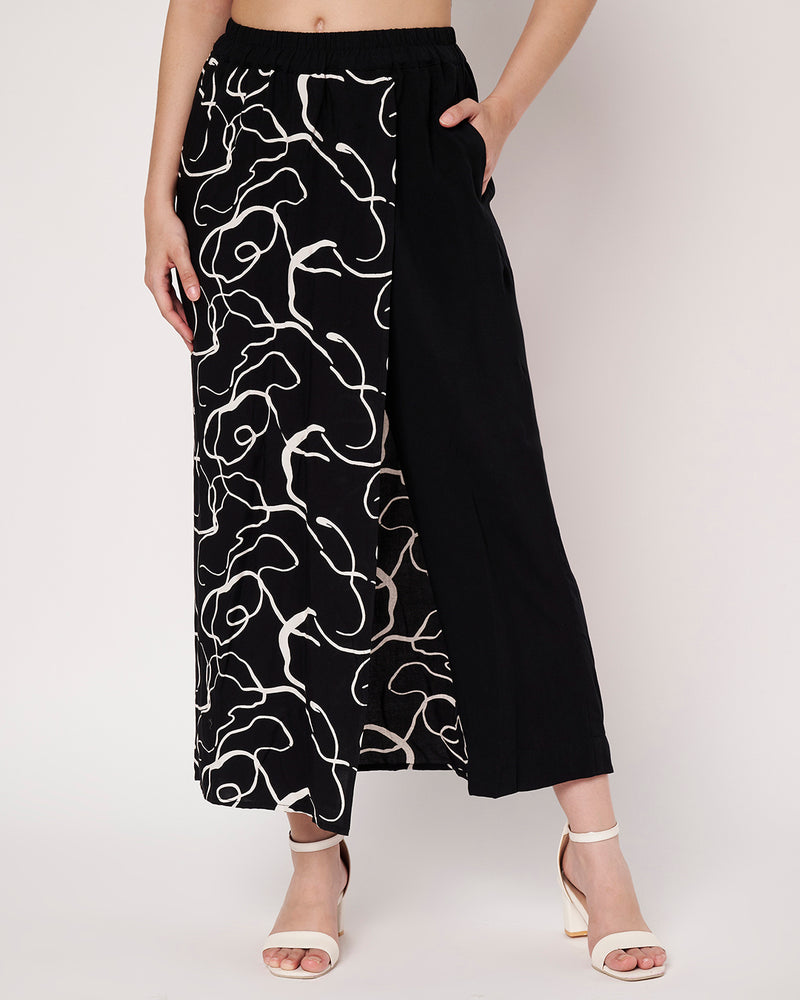 Abstract Print  Top with Pant
