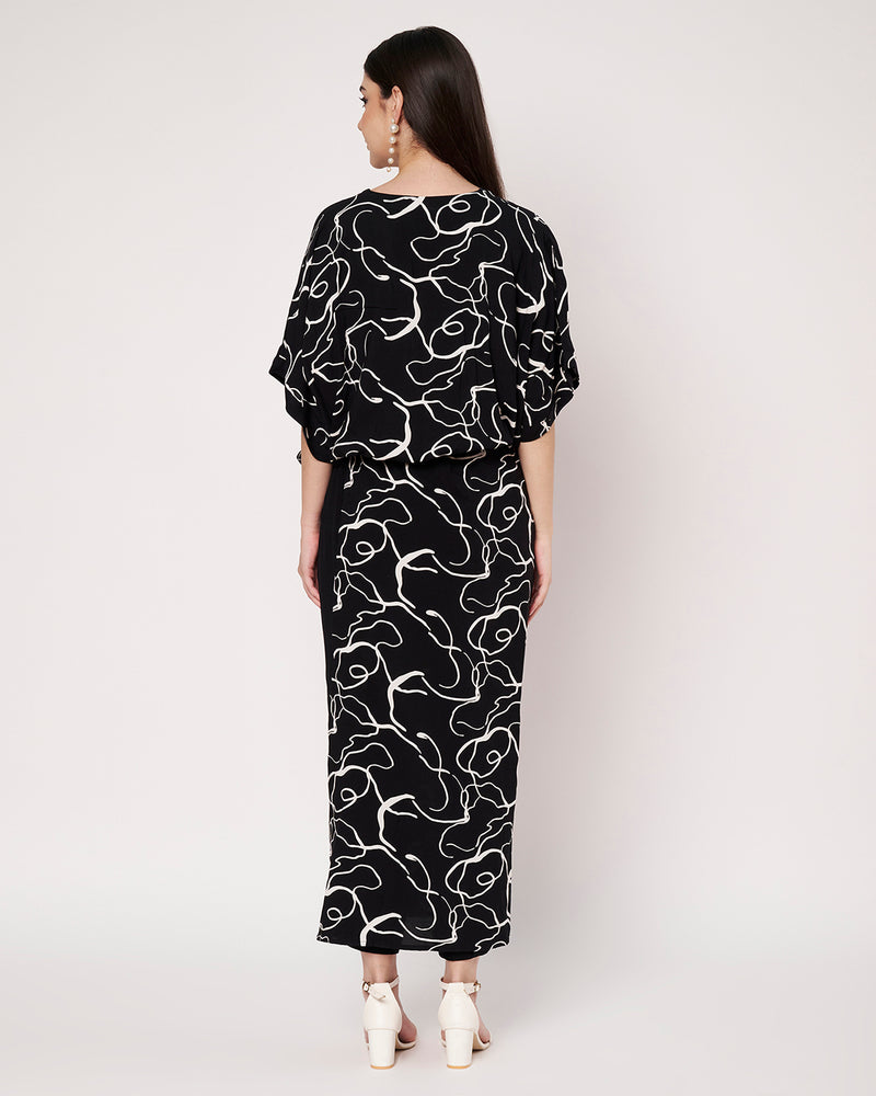 Abstract Print  Top with Pant