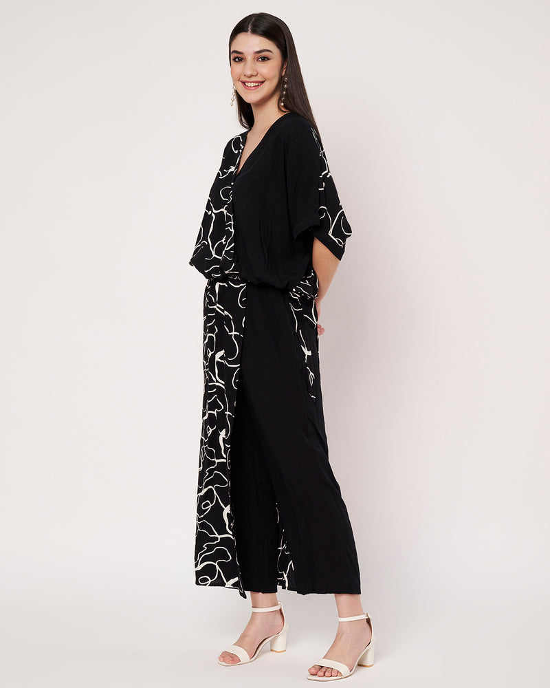Abstract Print  Top with Pant