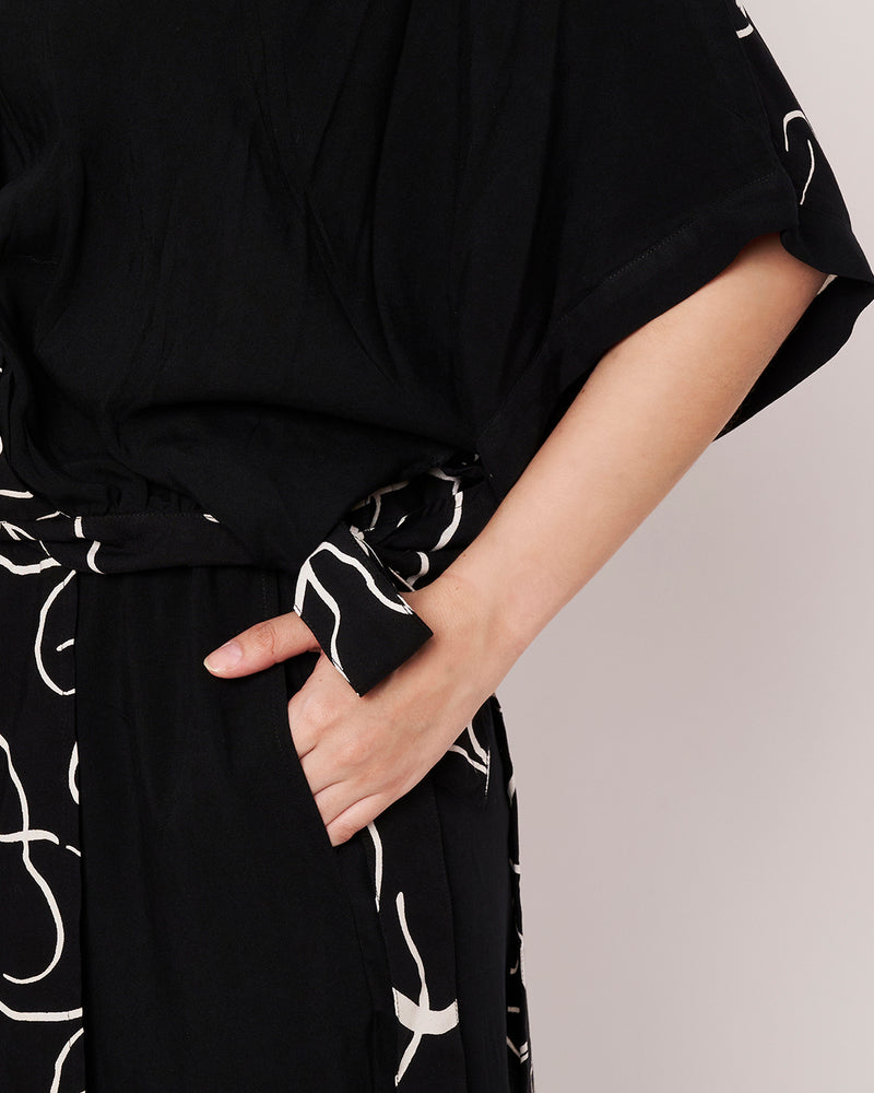 Abstract Print  Top with Pant