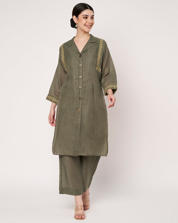 Meadow Mist Buttoned Kurta Set