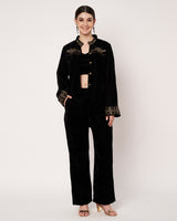 Velvet Embroidered Co-ord Set