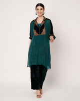 Green Embroidered Kurta Set