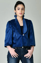 Blue Sapphire Velvet Jacket