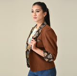 Earthy cropped cotton jacket