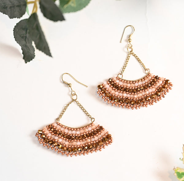 Bronze And Rose Earring