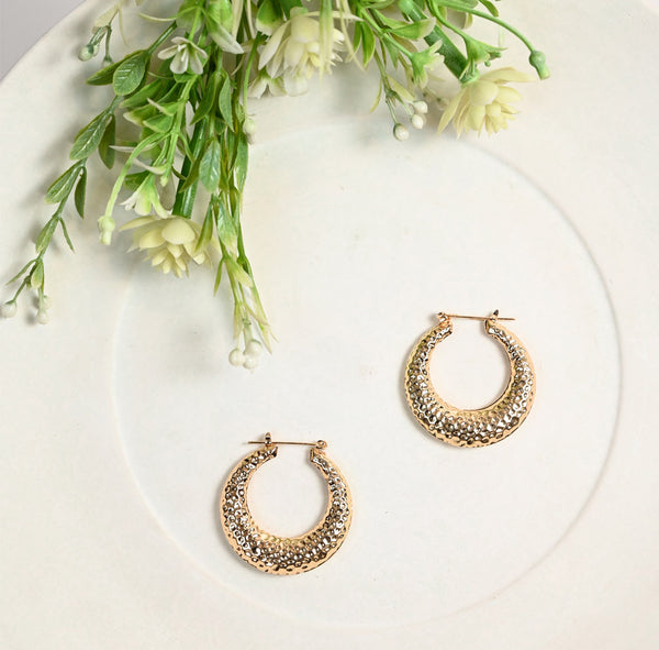 Hammered Effect Earring