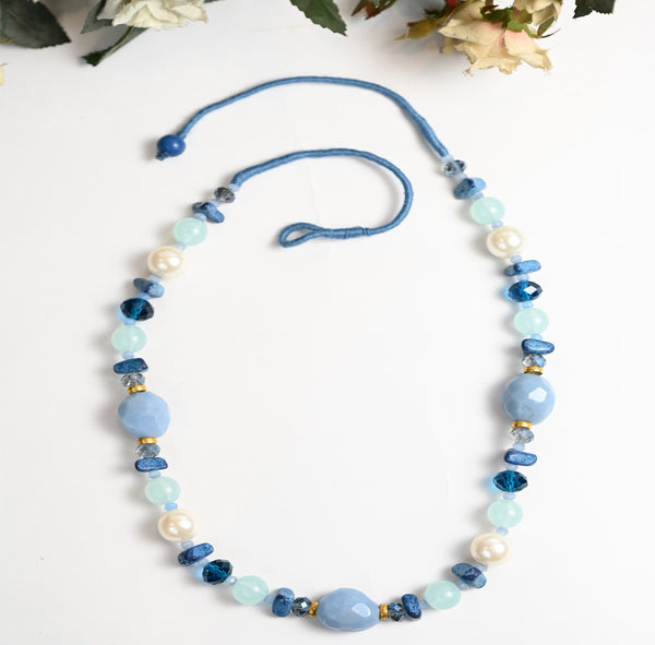 Natural Stone Glass Beads Necklace