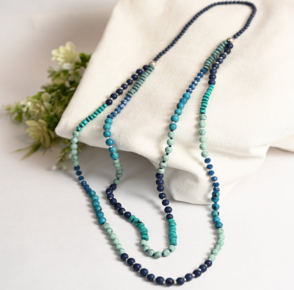 Double Layered Teal  Necklace